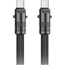 XO NB-Q288B, LANYARD BULLET, ΚΑΛΩΔΙΟ ΓΡΗΓΟΡΗΣ ΦΟΡΤΙΣΗΣ, TYPE-C ΣΕ TYPE-C, 60W, ΜΑΥΡΟ