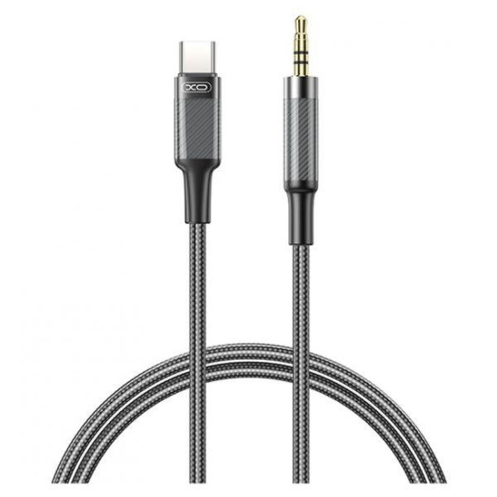 XO NB-R297B, ΚΑΛΩΔΙΟ ΗΧΟΥ TYPE-C ΣΕ 3.5mm, ΜΑΥΡΟ
