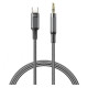 XO NB-R297B, ΚΑΛΩΔΙΟ ΗΧΟΥ TYPE-C ΣΕ 3.5mm, ΜΑΥΡΟ