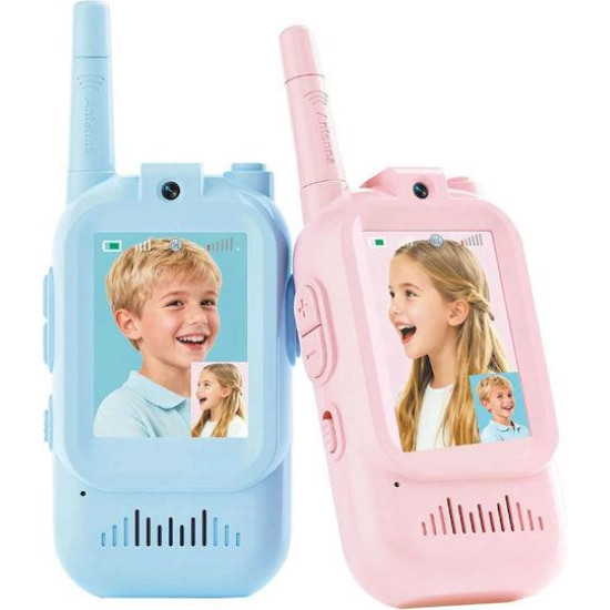 XO DJJ02, ΣΕΤ ΠΑΙΔΙΚΟ WALKIE TALKIE, ΜΠΛΕ ΡΟΖ