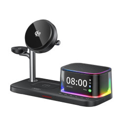 XO CX045 ΒΑΣΗ ΣΤΗΡΙΞΗΣ ΜΕ ΦΟΡΤΙΣΗ 5 ΣΕ 1, 25W, ΜΕ ΡΟΛΟΙ, ΜΑΥΡΟΣ