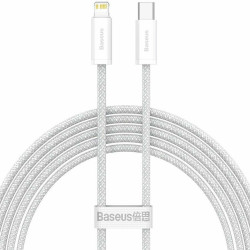 BASEUS DYNAMIC BRAIDED, ΚΑΛΩΔΙΟ ΓΡΗΓΟΡΗΣ ΦΟΡΤΙΣΗΣ, TYPE-C ΣΕ LIGHTNING, 20W, 2m, ΛΕΥΚΟ