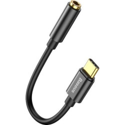 BASEUS L54, ΑΝΤΑΠΤΟΡΑΣ TYPE-C ΣΕ 3.5mm ΘΥΛΗΚΟ, ΜΑΥΡΟ