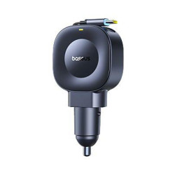 BASEUS PRIME TRIP VR2, ΦΟΡΤΙΣΤΗΣ ΑΥΤΟΚΙΝΗΤΟΥ, ΠΤΥΣΣΟΜΕΝΟ ΚΑΛΩΔΙΟ, 30W, ΜΑΥΡΟ