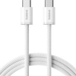 BASEUS CRYSTAL, ΚΑΛΩΔΙΟ ΓΡΗΓΟΡΗΣ ΦΟΡΤΙΣΗΣ TYPE-C ΣΕ TYPE-C, 100W, 2m, ΛΕΥΚΟ