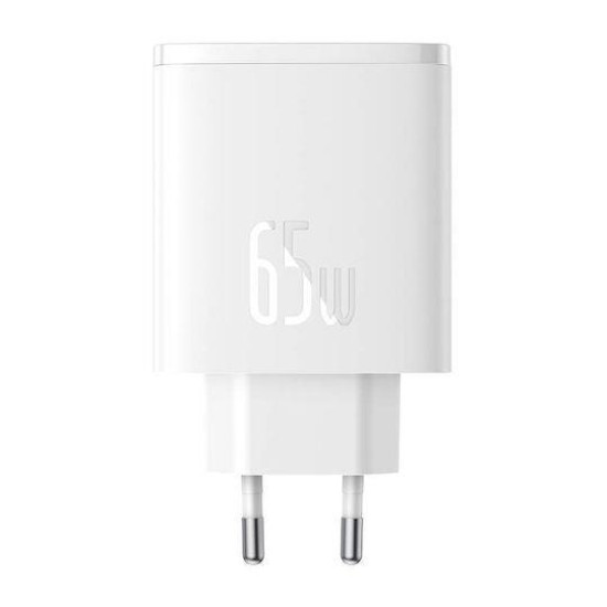 BASEUS CUBE PRO, ΦΟΡΤΙΣΤΗΣ ΓΡΗΓΟΡΗΣ ΦΟΡΤΙΣΗΣ, 3 ΘΥΡΕΣ, 65W, ΛΕΥΚΟ
