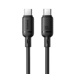BASEUS SLIKY SERIES, ΚΑΛΩΔΙΟ ΓΡΗΓΟΡΗΣ ΦΟΡΤΙΣΗΣ, TYPE-C ΣΕ TYPE-C, 100W, 2m, ΜΑΥΡΟ