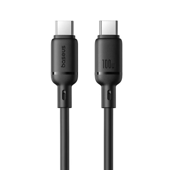BASEUS SLIKY SERIES, ΚΑΛΩΔΙΟ ΓΡΗΓΟΡΗΣ ΦΟΡΤΙΣΗΣ, TYPE-C ΣΕ TYPE-C, 100W, 2m, ΜΑΥΡΟ BASEUS SLIKY SERIES, ΚΑΛΩΔΙΟ ΓΡΗΓΟΡΗΣ ΦΟΡΤΙΣΗΣ, TYPE-C ΣΕ TYPE-C, 100W, 2m, ΜΑΥΡΟ