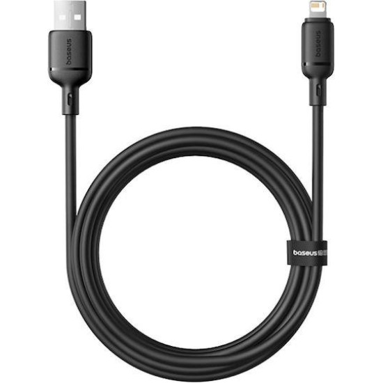BASEUS SILKY SERIES, ΚΑΛΩΔΙΟ LIGHTNING, 2m, ΜΑΥΡΟ
