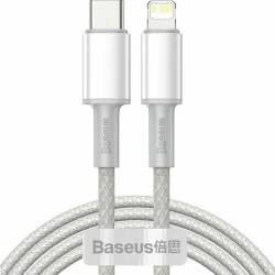BASEUS HIGH DENSITY, ΚΑΛΩΔΙΟ ΓΡΗΓΟΡΗΣ ΦΟΡΤΙΣΗΣ, TYPE-C ΣΕ LIGHTNING, 20W, 2m, ΛΕΥΚΟ