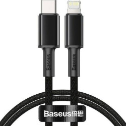 BASEUS HIGH DENSITY, ΚΑΛΩΔΙΟ ΓΡΗΓΟΡΗΣ ΦΟΡΤΙΣΗΣ, TYPE-C ΣΕ LIGHTNING, 20W, 2m, ΜΑΥΡΟ