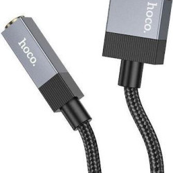 HOCO UPA32D CLEVER, ΑΝΤΑΠΤΟΡΑΣ ΗΧΟΥ, USB ΣΕ 3.5mm, ΜΑΥΡΟ