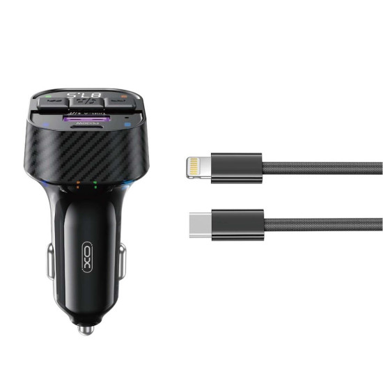 XO BCC17 FM TRANSMITER ΚΑΙ ΦΟΡΤΙΣΤΗΣ ΑΥΤΟΚΙΝΗΤΟΥ, PD30W, 2 ΘΥΡΕΣ, ΜΕ ΚΑΛΩΔΙΟ LIGHTNING, ΜΑΥΡΟΣ XO BCC17 FM TRANSMITER ΚΑΙ ΦΟΡΤΙΣΤΗΣ ΑΥΤΟΚΙΝΗΤΟΥ, PD30W, 2 ΘΥΡΕΣ, ΜΕ ΚΑΛΩΔΙΟ LIGHTNING, ΜΑΥΡΟΣ