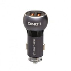 LDNIO C503Q ΦΟΡΤΙΣΤΗΣ ΑΥΤΟΚΙΝΗΤΟΥ QC3.0, 2 PORTS + 1M LIGHTNING CABLE