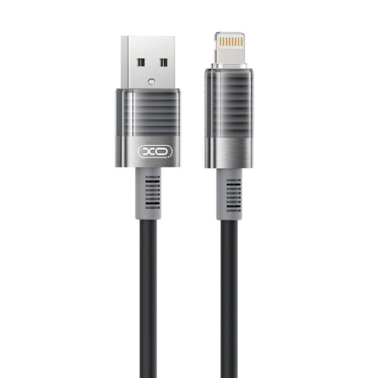 XO NB-Q282A ΚΑΛΩΔΙΟ ΣΙΛΙΚΟΝΗΣ LIGHTNING 6A, ΜΑΥΡΟ