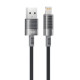 XO NB-Q282A ΚΑΛΩΔΙΟ ΣΙΛΙΚΟΝΗΣ LIGHTNING 6A, ΜΑΥΡΟ
