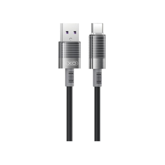 XO NB-Q282A ΚΑΛΩΔΙΟ ΣΙΛΙΚΟΝΗΣ TYPE-C 6A, ΜΑΥΡΟ