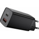 BASEUS GAN 2 LITE ΦΟΡΤΙΣΤΗΣ ΓΡΗΓΟΡΗΣ ΦΟΡΤΙΣΗΣ, 2 ΘΥΡΕΣ, 65W, ΜΑΥΡΟΣ