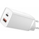 BASEUS GAN 2 LITE ΦΟΡΤΙΣΤΗΣ ΓΡΗΓΟΡΗΣ ΦΟΡΤΙΣΗΣ, 2 ΘΥΡΕΣ, 65W, ΛΕΥΚΟΣ