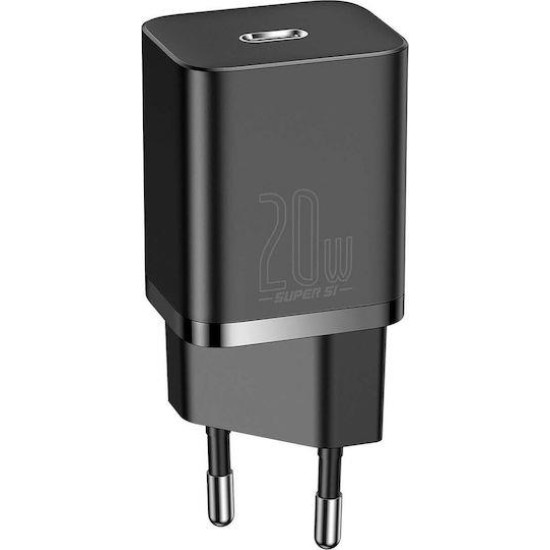 BASEUS SUPER SI ΦΟΡΤΙΣΤΗΣ ΓΡΗΓΟΡΗΣ ΦΟΡΤΙΣΗΣ, 20W, ΜΑΥΡΟΣ