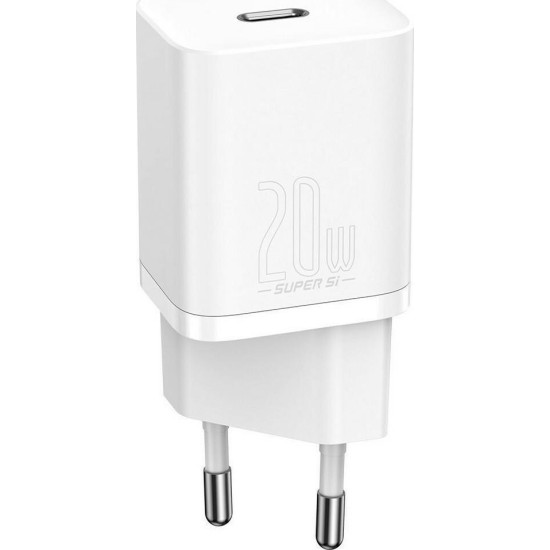 BASEUS SUPER SI ΦΟΡΤΙΣΤΗΣ ΓΡΗΓΟΡΗΣ ΦΟΡΤΙΣΗΣ, 20W, ΛΕΥΚΟΣ