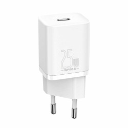 BASEUS SUPER SΙ, ΦΟΡΤΙΣΤΗΣ ΓΡΗΓΟΡΗΣ ΦΟΡΤΙΣΗΣ, 1 ΘΥΡΑ, 25W, ΛΕΥΚΟΣ