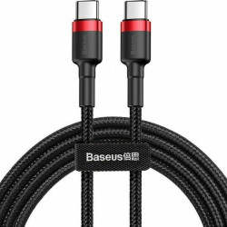 BASEUS CAFULE ΚΑΛΩΔΙΟ ΦΟΡΤΙΣΗΣ, PD 2.0 TYPE-C, 3A, 2M, ΚΟΚΚΙΝΟ, ΜΑΥΡΟ