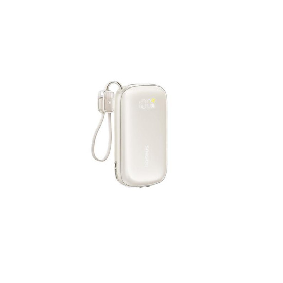 BASEUS ENERFILL FC21 QPOW3 ULTRA, POWERBANK, 10000MAh, ΜΕ ΑΠΟΣΠΩΜΕΝΟ ΚΑΛΩΔΙΟ LIGHTNING, 45W, ΜΕ ΨΗΦΙΑΚΗ ΟΘΟΝΗ, ΤΙΤΑΝΙΟ