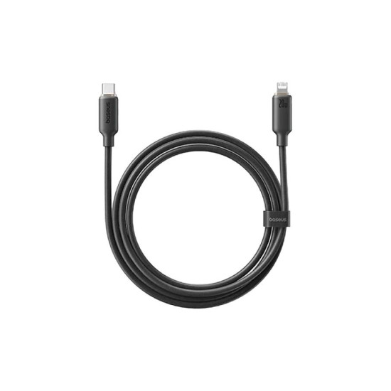 BASEUS FOAMED SILICONE, ΚΑΛΩΔΙΟ ΓΡΗΓΟΡΗΣ ΦΟΡΤΙΣΗΣ, TYPE-C ΣΕ LIGHTNING, 20W, 2M, ΜΑΥΡΟ