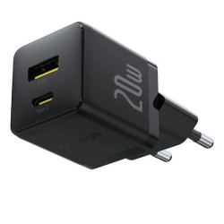 BASEUS PALM ΦΟΡΤΙΣΤΗΣ ΓΡΗΓΟΡΗΣ ΦΟΡΤΙΣΗΣ, 2 ΘΥΡΕΣ, 20W, ΜΑΥΡΟΣ
