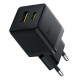 BASEUS PALM ΦΟΡΤΙΣΤΗΣ ΓΡΗΓΟΡΗΣ ΦΟΡΤΙΣΗΣ, 2 ΘΥΡΕΣ, 30W, ΜΑΥΡΟΣ
