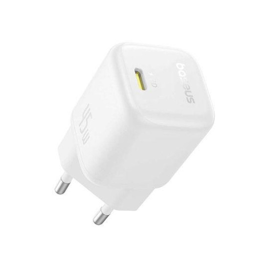 BASEUS PICOGO GAN, ΦΟΡΤΙΣΤΗΣ ΓΡΗΓΟΡΗΣ ΦΟΡΤΙΣΗΣ, ΘΥΡA TYPE-C, 45W, ΛΕΥΚΟΣ