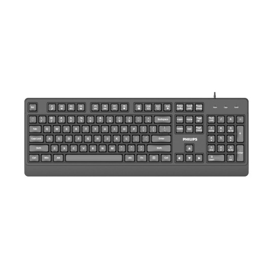 PHILIPS SPK6247 ΕΝΣΥΡΜΑΤΟ ΠΛΗΚΤΡΟΛΟΓΙΟ, ΜΑΥΡΟ, GR