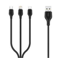 XO NB103 ΚΑΛΩΔΙΟ 2.0A 3 IN 1, ΜΑΥΡΟ XO NB103 ΚΑΛΩΔΙΟ 2.0A 3 IN 1, ΜΑΥΡΟ