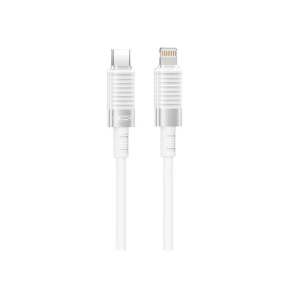 XO NB-Q282A ΚΑΛΩΔΙΟ ΣΙΛΙΚΟΝΗΣ TYPE-C ΣΕ LIGHTNING 30W, ΛΕΥΚΟ