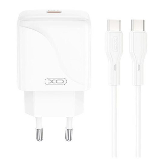 XO L141 ΦΟΡΤΙΣΤΗΣ 20W, 1 ΘΥΡΑ TYPE-C ΜΕ ΚΑΛΩΔΙΟ PD ΣΕ TYPE-C, ΛΕΥΚΟΣ