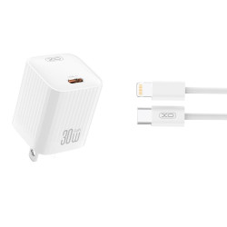 XO L148 ΦΟΡΤΙΣΤΗΣ PD30W, 1 ΘΥΡΑ TYPE-C ΜΕ ΚΑΛΩΔΙΟ LIGHTNING, ΛΕΥΚΟΣ XO L148 ΦΟΡΤΙΣΤΗΣ PD30W, 1 ΘΥΡΑ TYPE-C ΜΕ ΚΑΛΩΔΙΟ LIGHTNING, ΛΕΥΚΟΣ