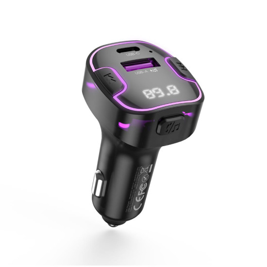 XO BCC12 FM TRANSMITTER ΜΕ BLUETOOTH, MP3 + 5V3.1A.