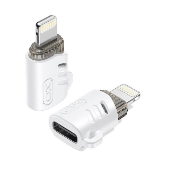 XO NB256E TYPE-C FEMALE TO LIGHTNING MALE ADAPTER, ΛΕΥΚΟ