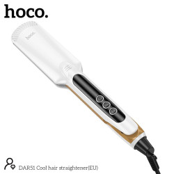 HOCO DAR51 COOL HAIR STRAIGHTENER, 80W, ΑΣΠΡΟ HOCO DAR51 COOL HAIR STRAIGHTENER, 80W, ΑΣΠΡΟ