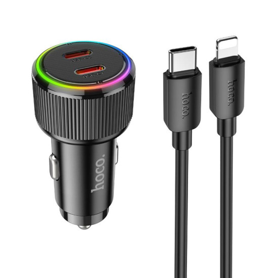 HOCO NZ14B ΦΟΡΤΙΣΤΗΣ ΑΥΤΟΚΙΝΗΤΟΥ TYPE-C ΣΕ LIGHTNING, GUERRERO PD50W , 2 ΘΥΡΕΣ , ΜΑΥΡΟΣ HOCO NZ14B ΦΟΡΤΙΣΤΗΣ ΑΥΤΟΚΙΝΗΤΟΥ TYPE-C ΣΕ LIGHTNING, GUERRERO PD50W , 2 ΘΥΡΕΣ , ΜΑΥΡΟΣ