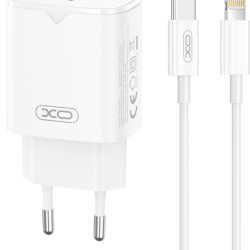 XO L131 ΦΟΡΤΙΣΤΗΣ PD30W, 1 ΘΥΡΑ, ΜΕ ΚΑΛΩΔΙΟ TYPE-C ΣΕ LIGHTNING, ΛΕΥΚΟ XO L131 ΦΟΡΤΙΣΤΗΣ PD30W, 1 ΘΥΡΑ, ΜΕ ΚΑΛΩΔΙΟ TYPE-C ΣΕ LIGHTNING, ΛΕΥΚΟ