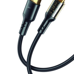 XO NB229 ΚΑΛΩΔΙΟ ΦΟΡΤΙΣΗΣ TYPE-C, ΔΙΑΦΑΝΟ ΒΥΣΜΑ, ΜΑΥΡΟ
