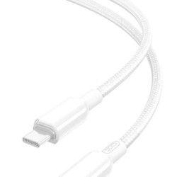 XO NB-Q250B PD 60W TYPE-C ΣΕ TYPE-C PVC SHINY COLORFUL FAST CHARGING CABLE ΛΕΥΚΟ
