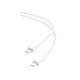 XO NB-Q250B PD 60W TYPE-C ΣΕ TYPE-C PVC SHINY COLORFUL FAST CHARGING CABLE ΛΕΥΚΟ