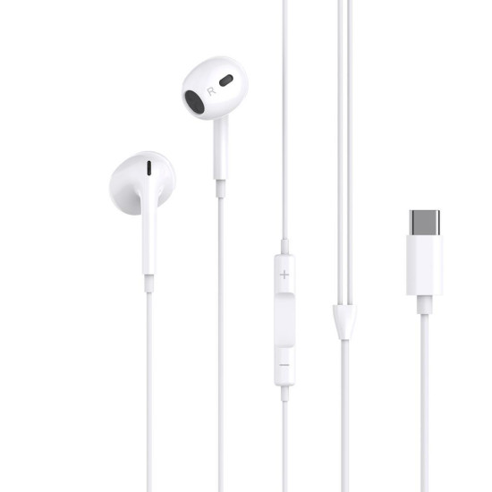 XO EP74 ΑΚΟΥΣΤΙΚΑ HANDSFREE TYPE-C, ΛΕΥΚΟ