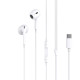 XO EP74 ΑΚΟΥΣΤΙΚΑ HANDSFREE TYPE-C, ΛΕΥΚΟ