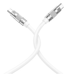 XO NB-Q228B OD6.0 ΚΑΛΩΔΙΟ ΦΟΡΤΙΣΗΣ SILICONE PD60W TYPE-C ΣΕ TYPE-C L=1.2M, ΛΕΥΚΟ
