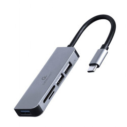 GEMBIRD USB3 HUB, 1USB 3.0, 2XUSB 2.0, CARD READER