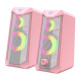 HAVIT SK202  ΗΧΕΙΑ 2.0, USB 2.0, ΜΕ LED, ΡΟΖ